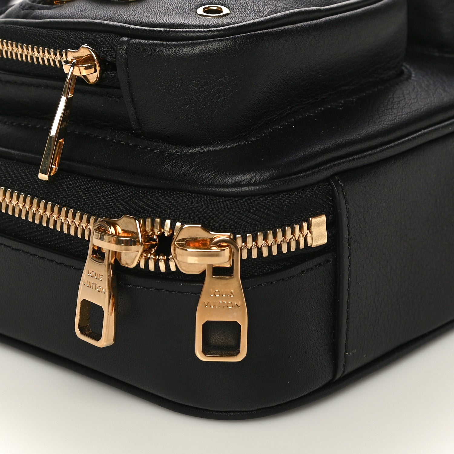 Louis Vuitton Calfskin Monogram Embossed Utility Crossbody Black 10 of 12