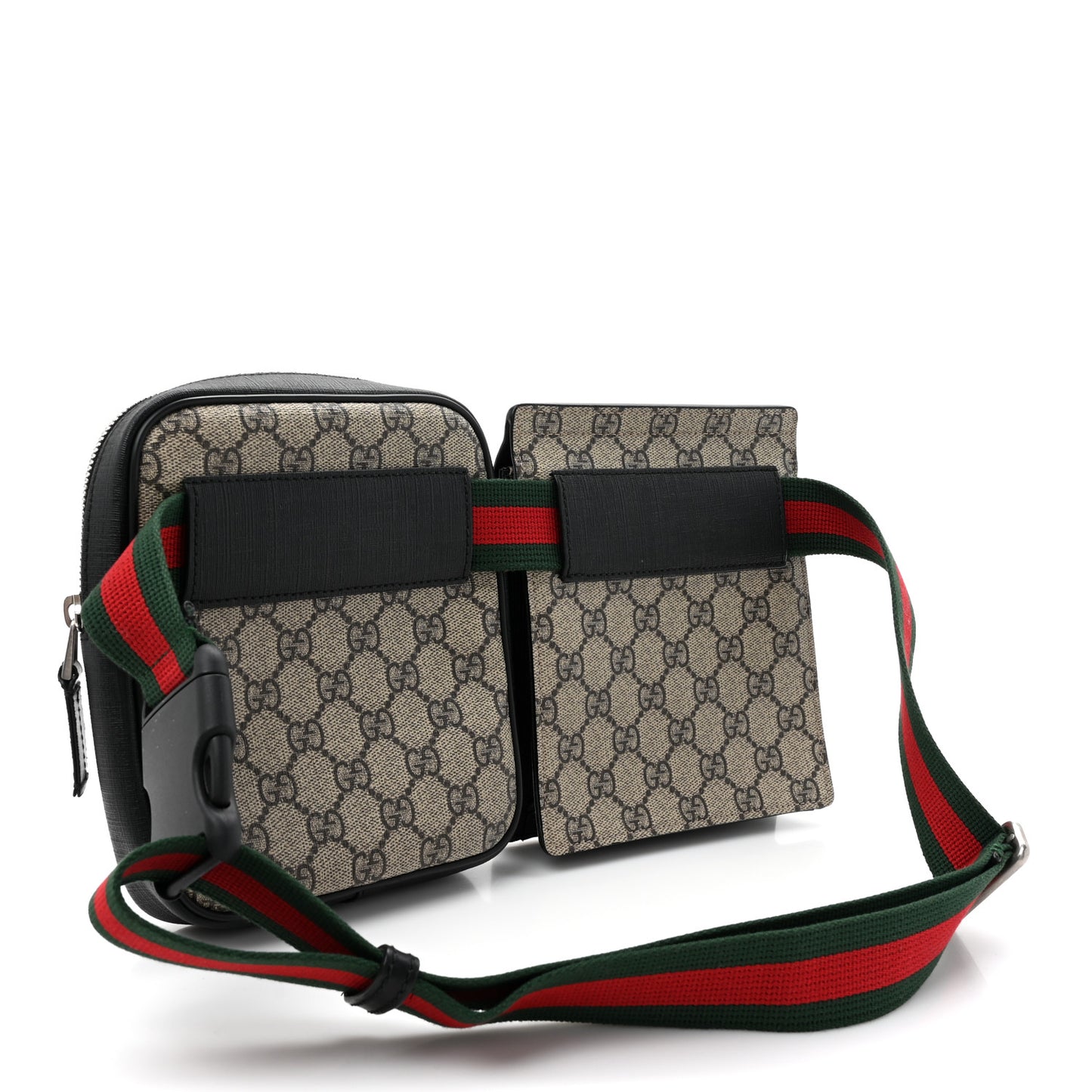 GG Supreme Monogram Web Belt Bag Black