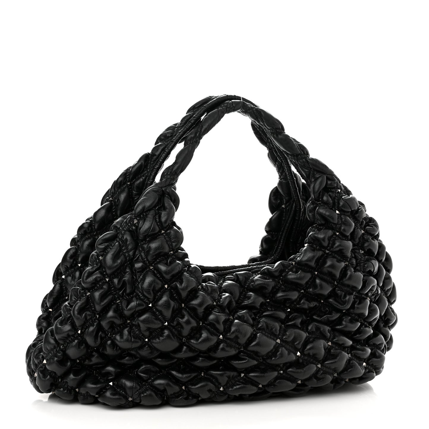 Nappa Spikeme Hobo Bag Black