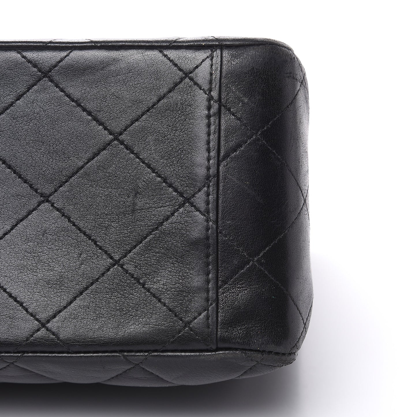 Lambskin Quilted XL Jumbo Single Flap Black