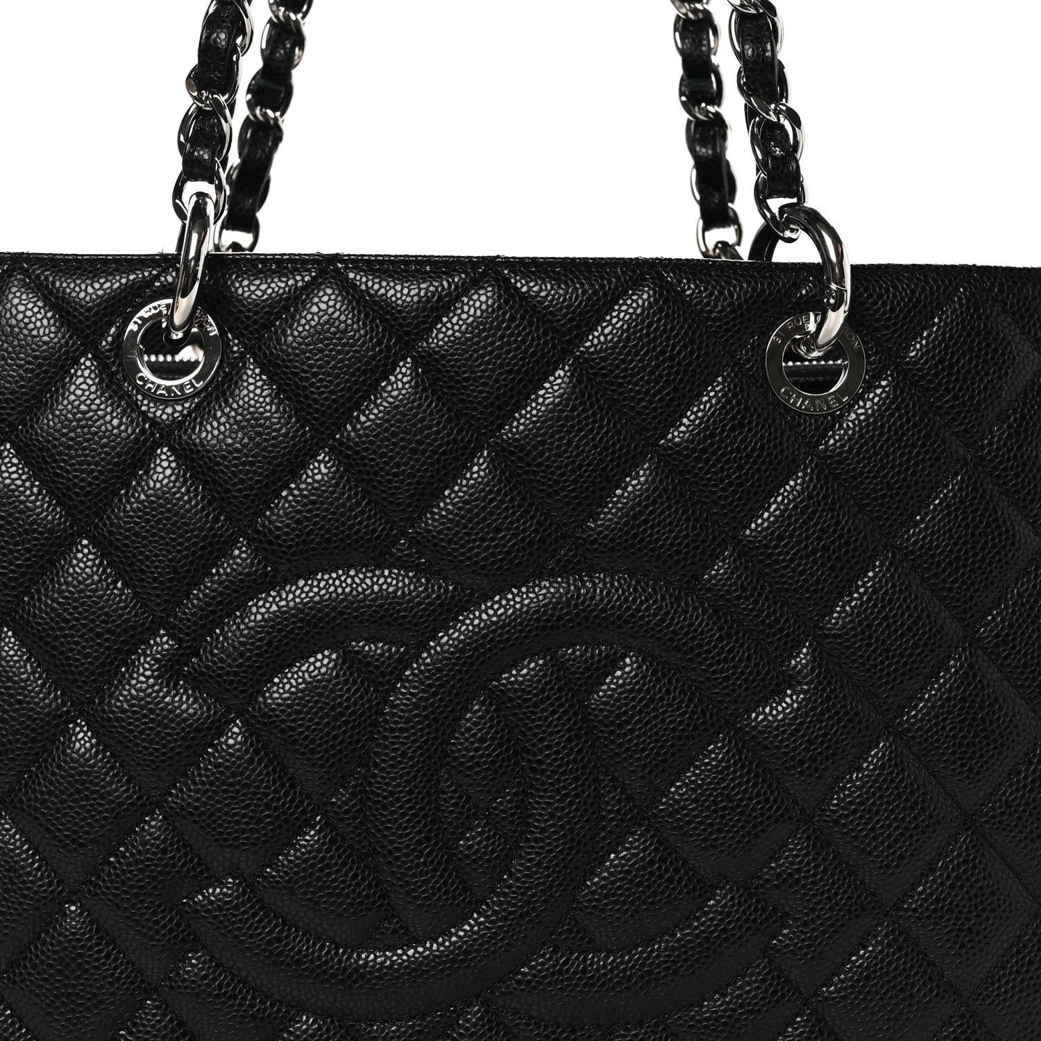 Chanel Caviar Quilted Grand Shopping Tote GST Black 9 of 11