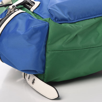 Burberry Nylon Medium Colorblock Rucksack Backpack Green Blue 9 of 10