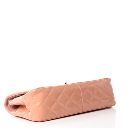 Chanel Patent Quilted Jumbo Double Flap Pink 4 of 18