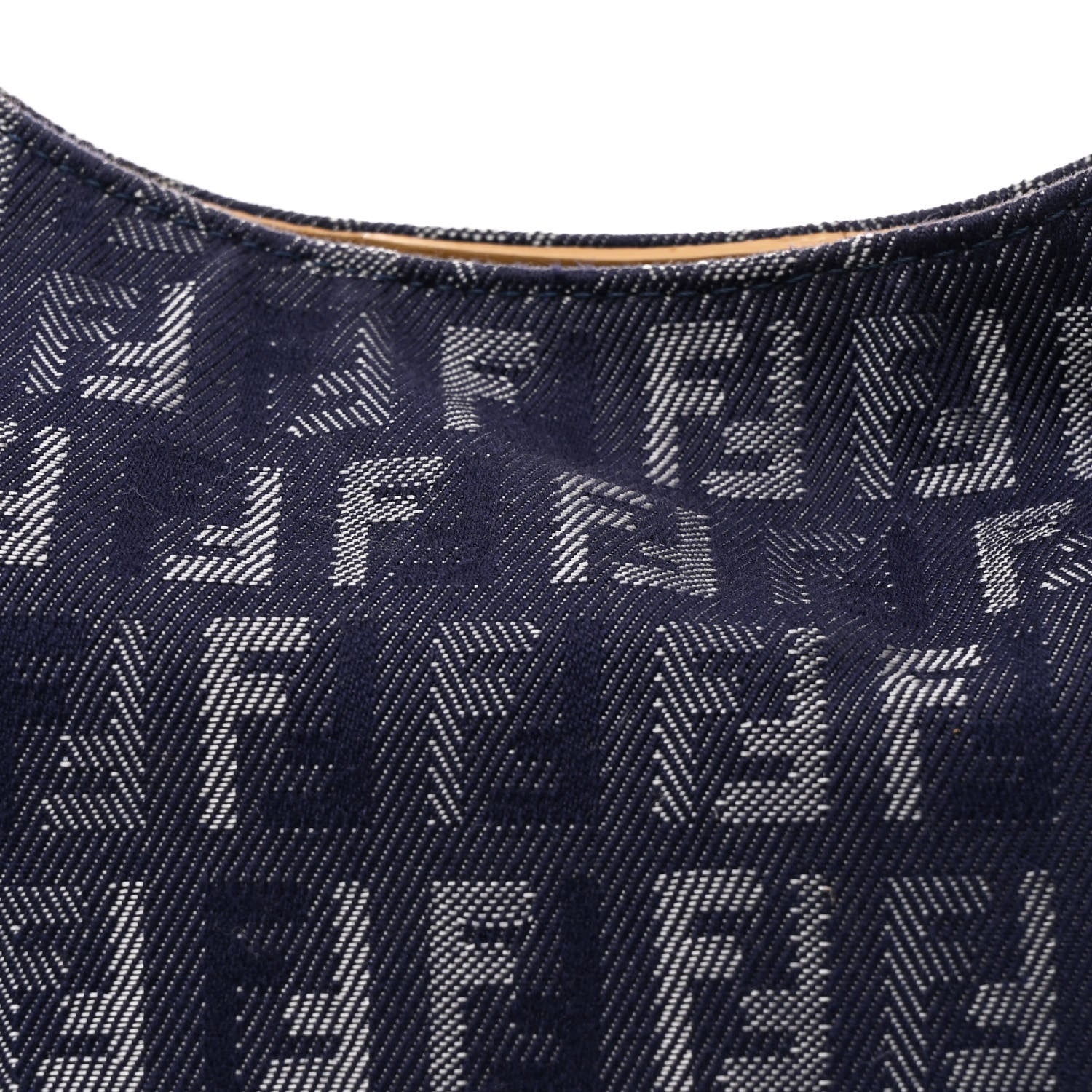 Fendi Denim Zucchino Vitello Hobo Blue 7 of 9