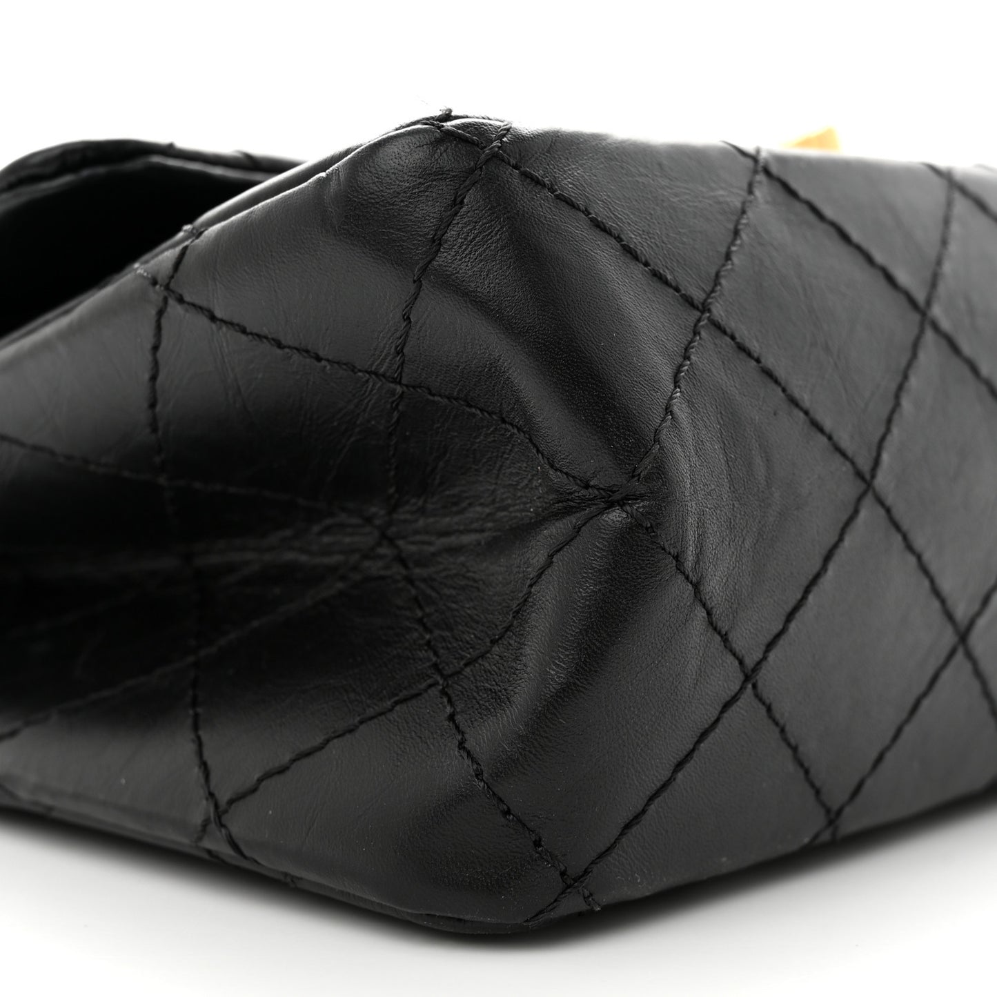 Aged Calfskin Quilted 2.55 Reissue 226 Flap Black