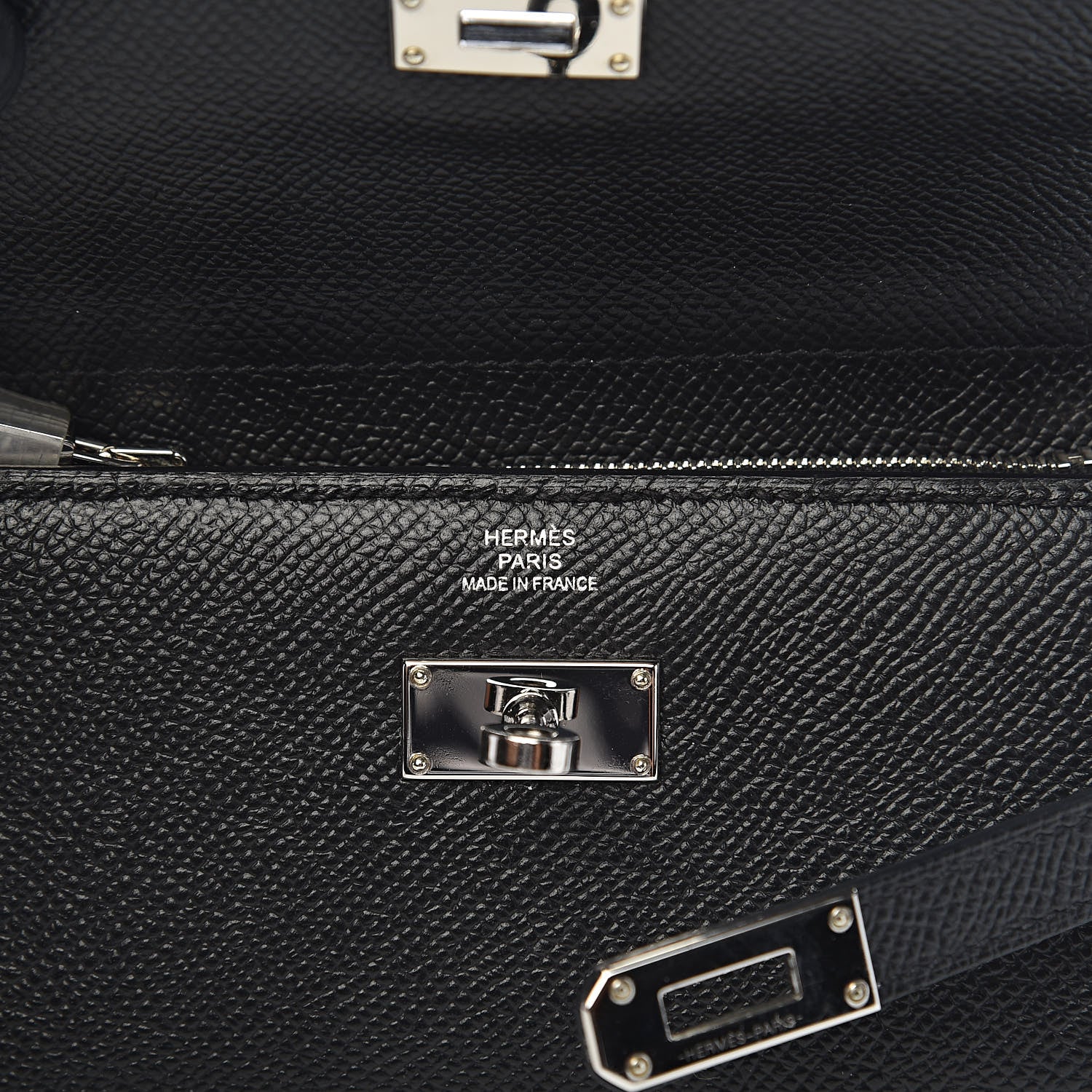 Hermes Epsom Medium Kelly Wallet Black 6 of 8