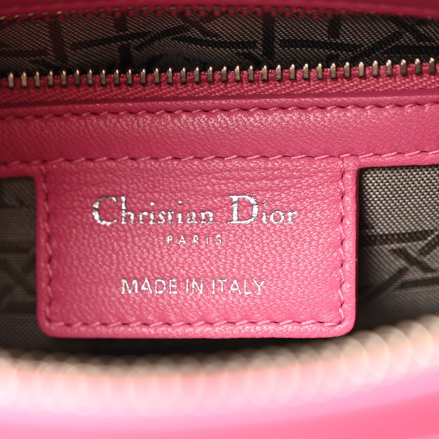 Christian Dior Lambskin Cannage Medium Lady Dior Fuchsia 6 of 12