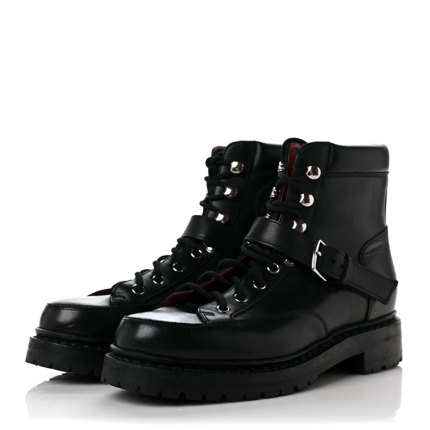 Calfskin Womens Hiking Boots 36 Black
