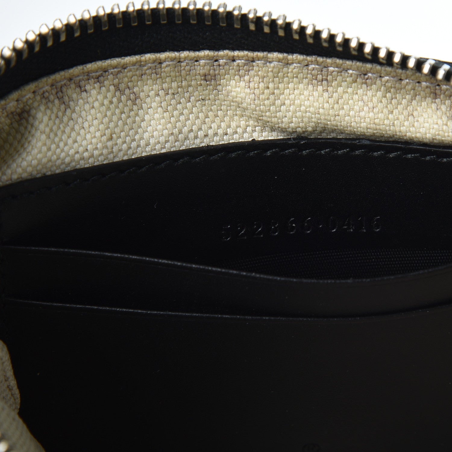 Gucci GG Supreme Monogram Bee Print Wrist Pouch Black 8 of 9