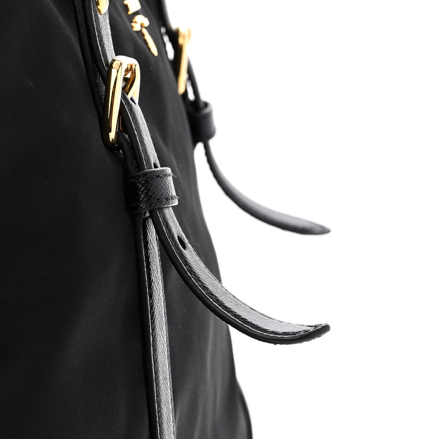 Tessuto Nylon Saffiano Tote Black