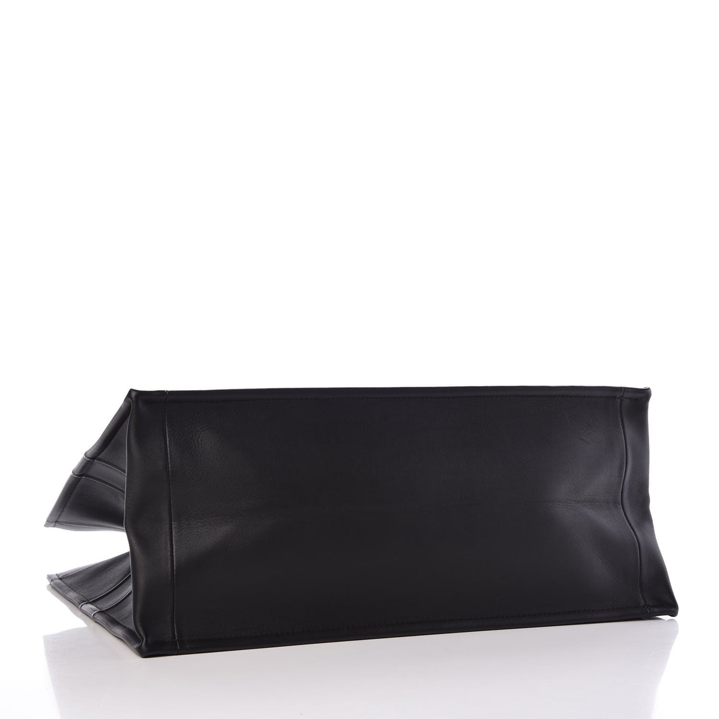 Calfskin Large Surrealism Book Tote Black