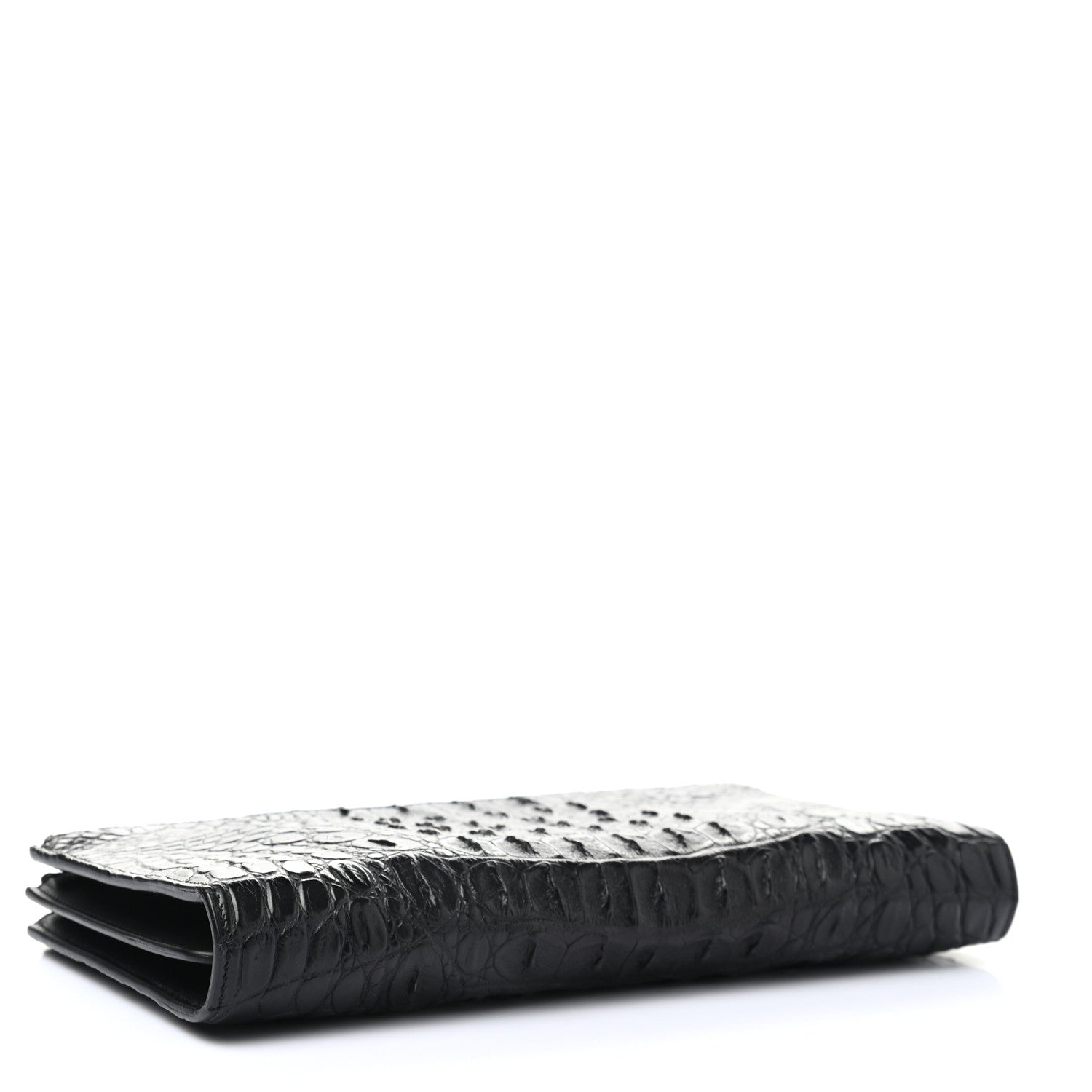 Celine Crocodile Embossed Calfskin Clutch Black 5 of 11