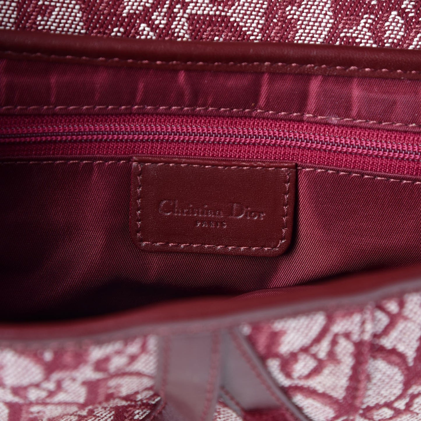 Monogram Saddle Bag Burgundy