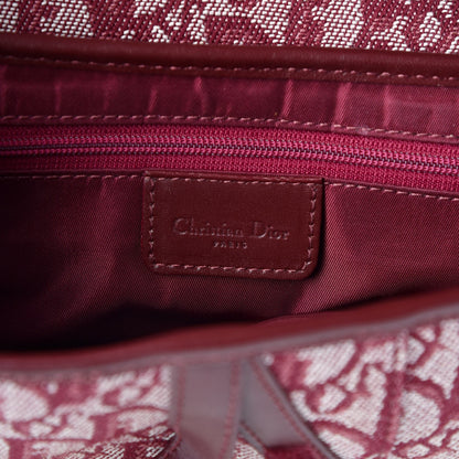 Christian Dior Monogram Saddle Bag Burgundy 6 of 7