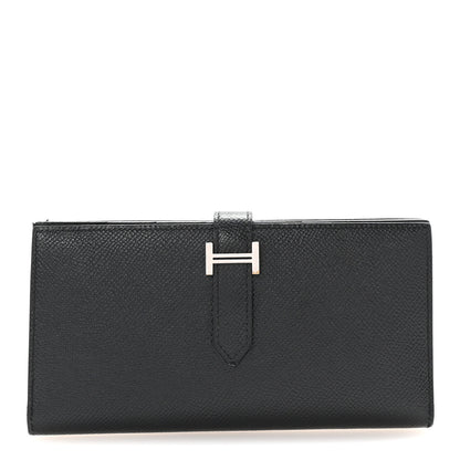 Hermes Epsom Bearn Gusset Wallet Black 1 of 6