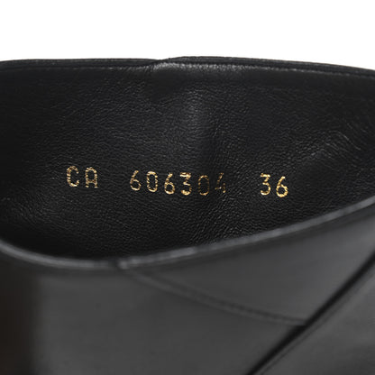 Saint Laurent Calfskin Kiki Pointed Toe Bow Ankle Boots 36 Black 8 of 10