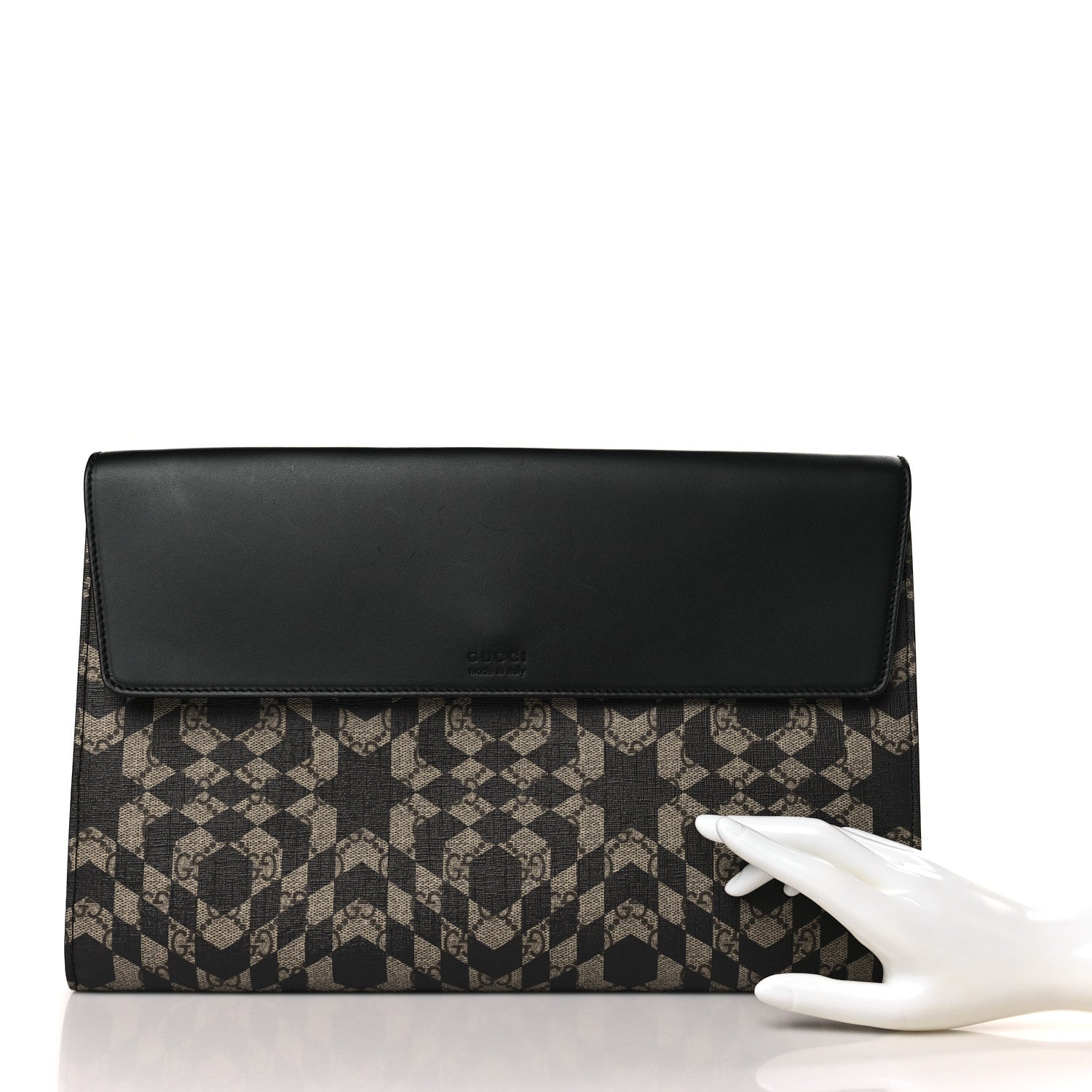 Gucci GG Supreme Monogram Caleido Print Clutch Black 2 of 9