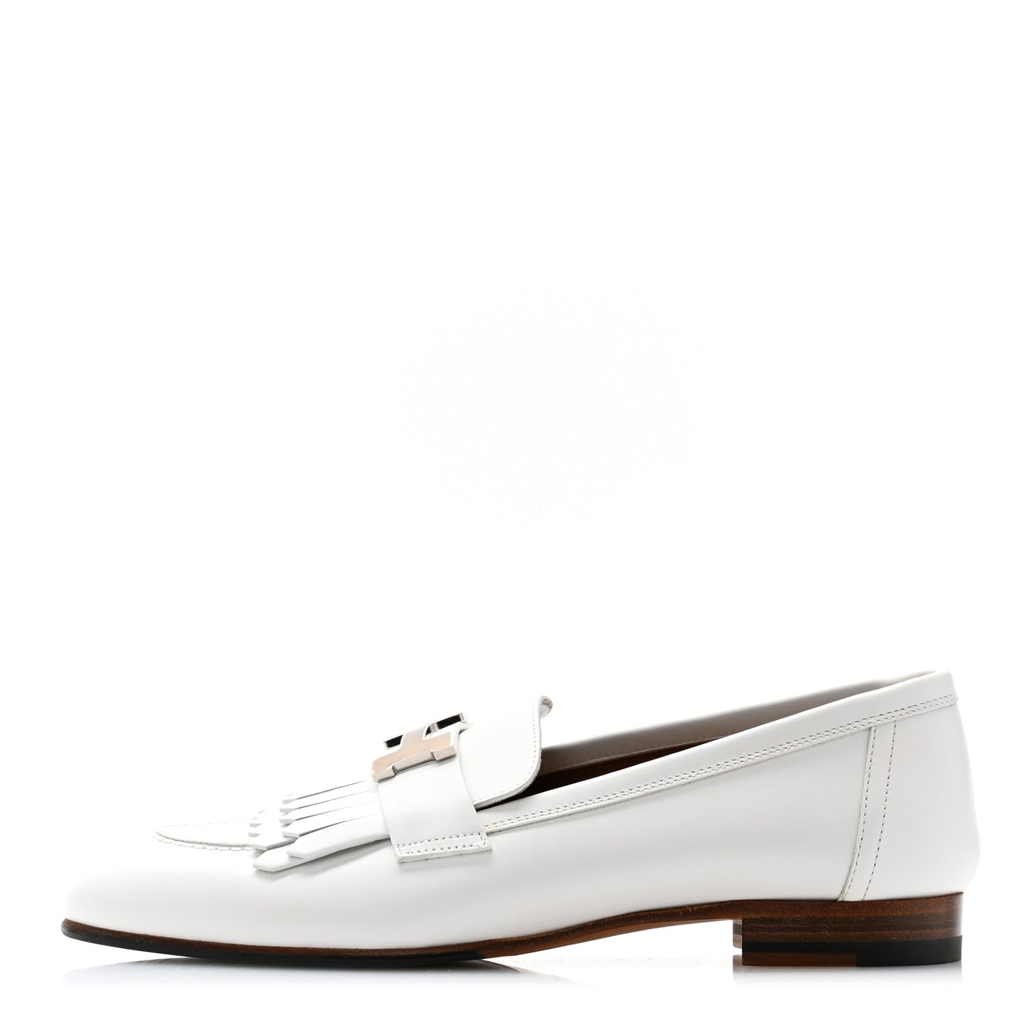 Calfskin Womens Royal Loafers 36 White