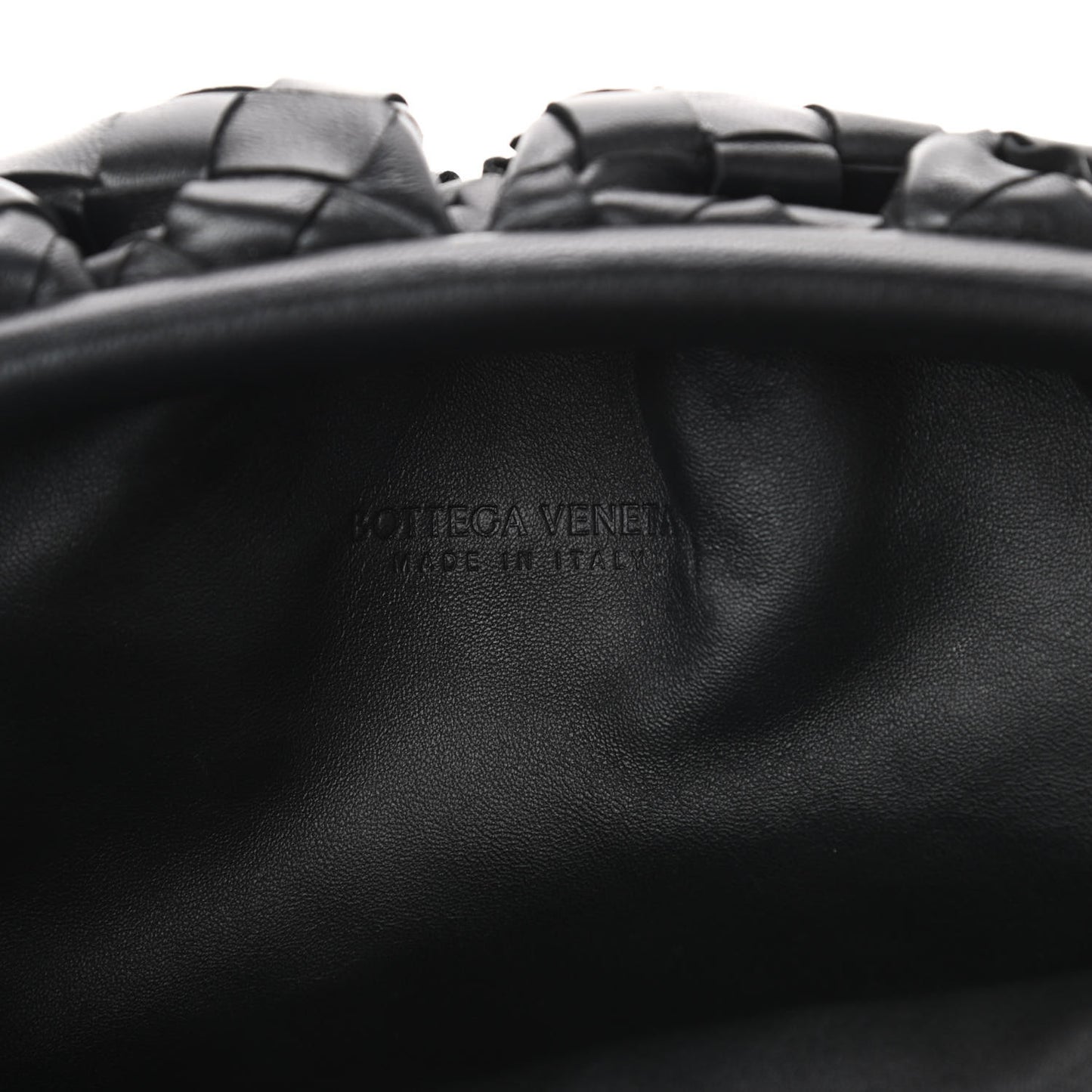 Nappa Maxi Intreccio The Pouch Oversized Clutch Black