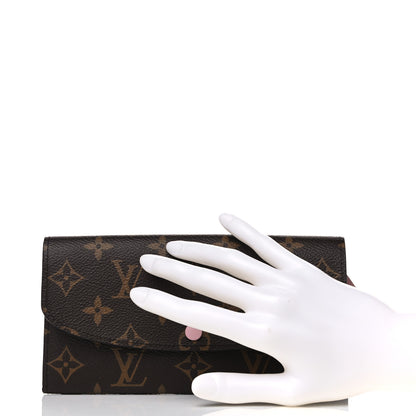 Louis Vuitton Monogram Emilie Wallet Rose Ballerine 2 of 7