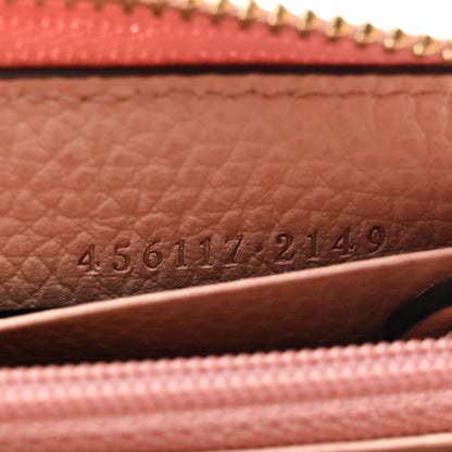 Gucci Dollar Calfskin GG Supreme Monogram GG Marmont Zip Around Wallet Light Pink Beige White 9 of 9