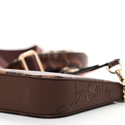 Christian Louboutin Toile Monogram Loubila Chain Hybrid Crossbody Brown 9 of 9