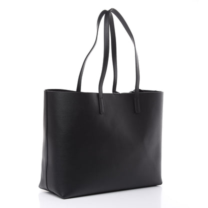 Saint Laurent Calfskin Large Shopping Tote Black 3 of 10