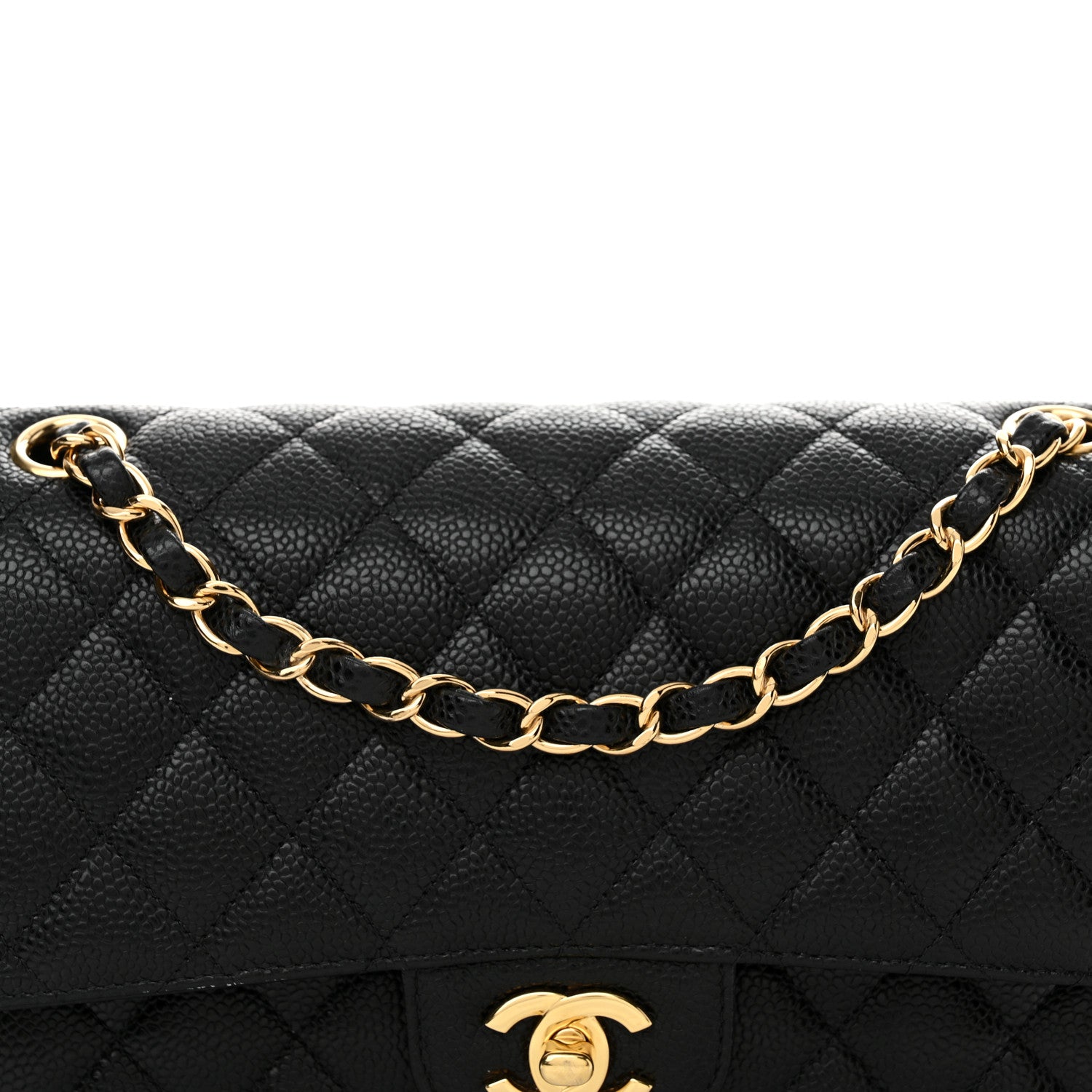 Chanel Caviar Quilted Medium Double Flap Black 8 of 13