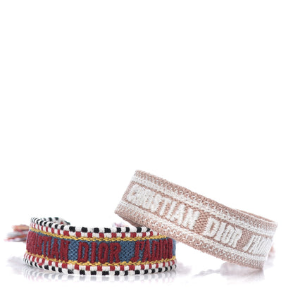 Christian Dior Woven Cotton J'Adior Friendship Bracelet Set 1 of 8