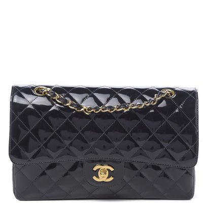 Chanel Patent Quilted Medium Double Flap Black 1 of 13
