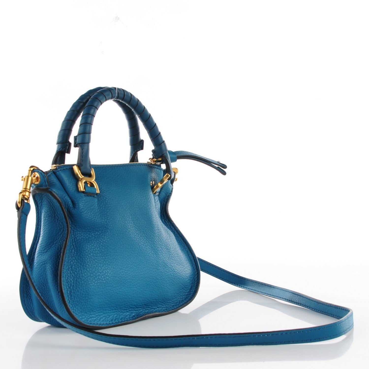 Chloe Calfskin Mini Marcie Satchel Laguna Blue 3 of 9