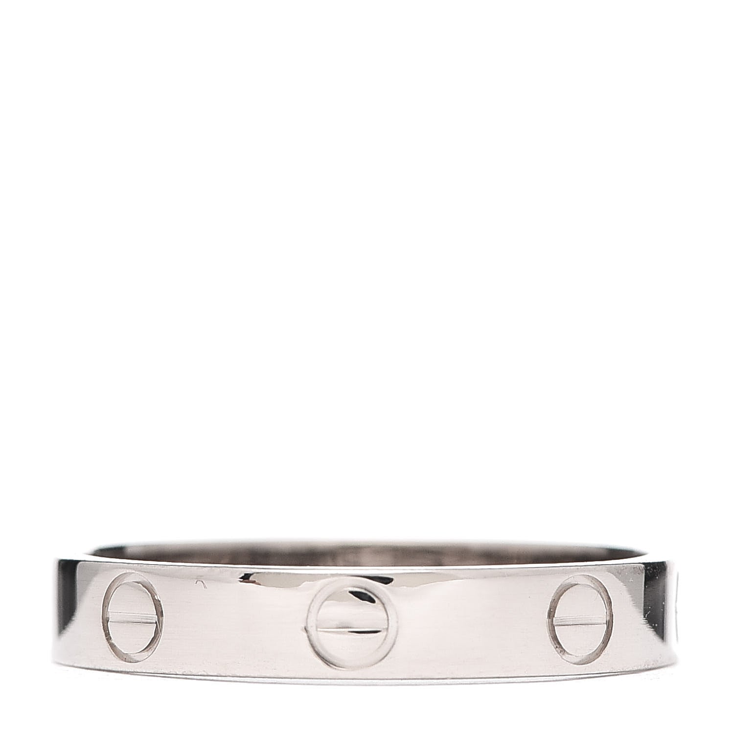 Cartier 18K White Gold 3.5mm LOVE Wedding Band Ring 57 8 3 of 4