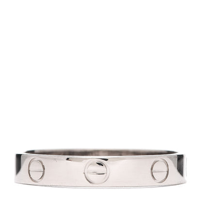Cartier 18K White Gold 3.5mm LOVE Wedding Band Ring 57 8 3 of 4