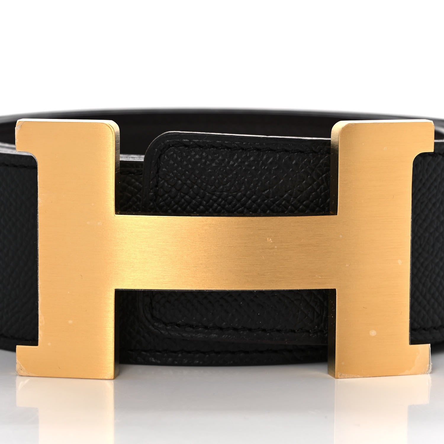 Hermes Epsom 42mm Constance H Belt 105 Black Chocolate 5 of 6