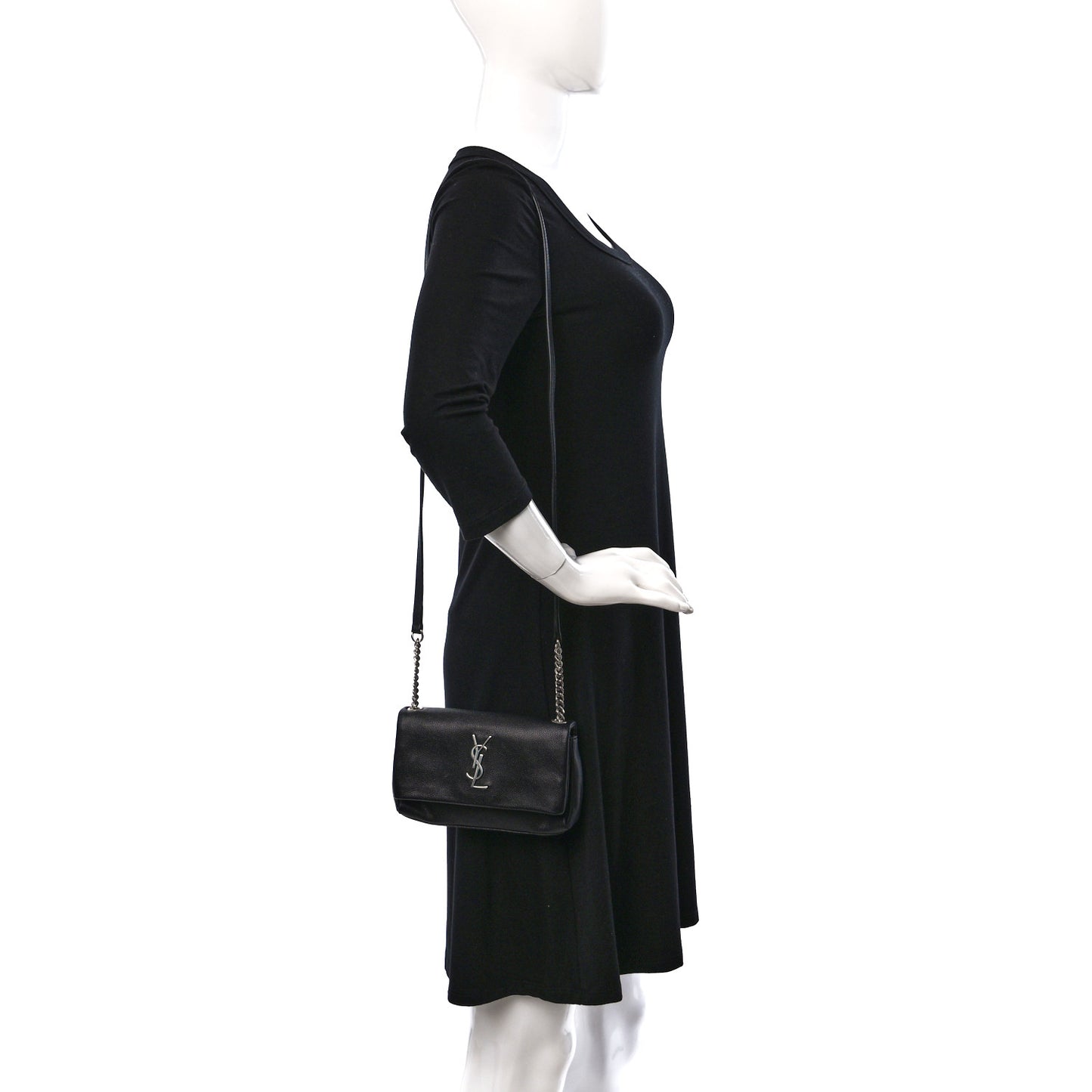 Grain De Poudre Monogram Toy West Hollywood Fold-Over Bag Black