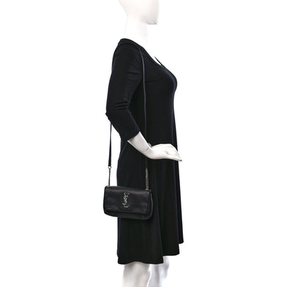 Saint Laurent Grain De Poudre Monogram Toy West Hollywood Fold-Over Bag Black 2 of 10