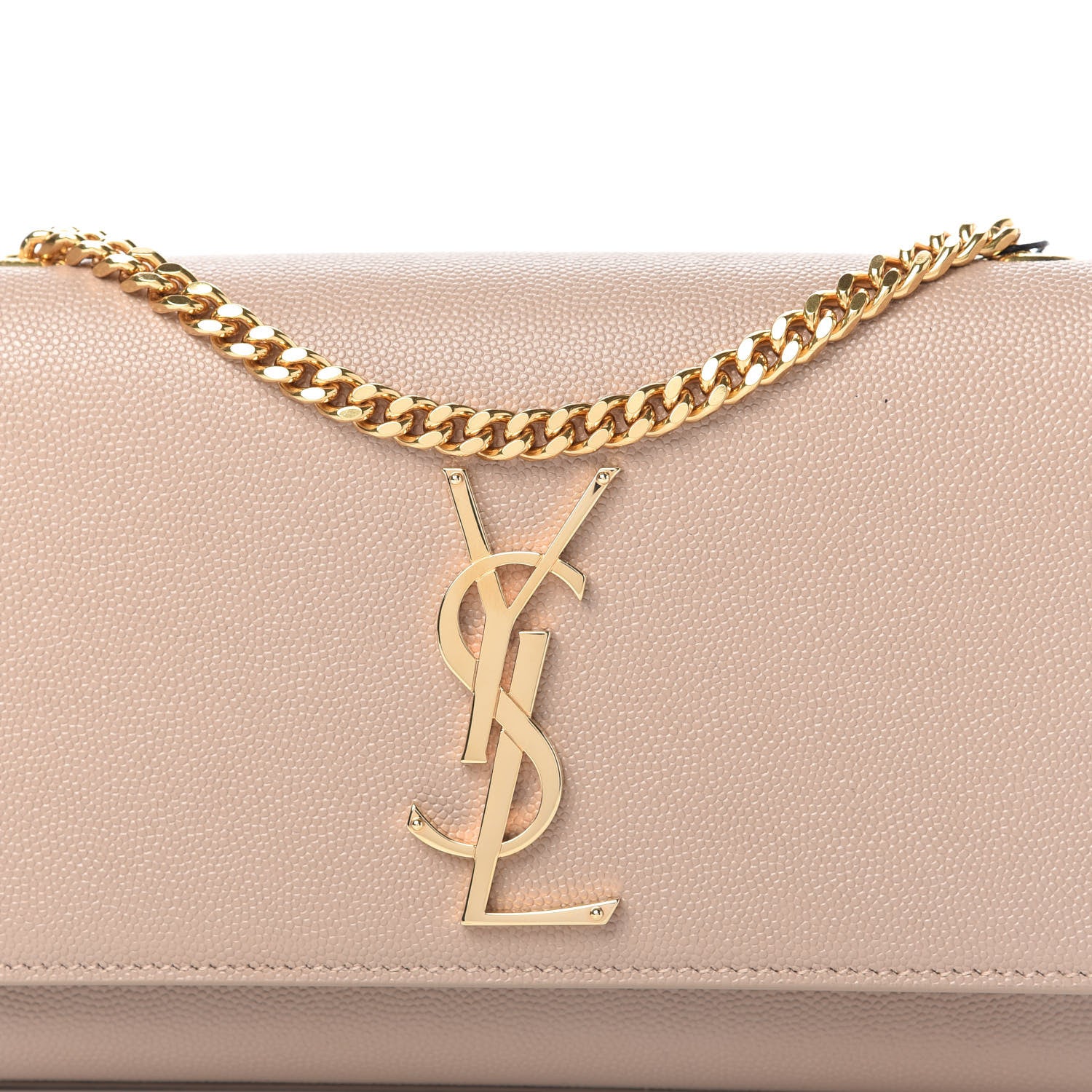Saint Laurent Grain De Poudre Small Monogram Kate Satchel Dark Beige 9 of 9