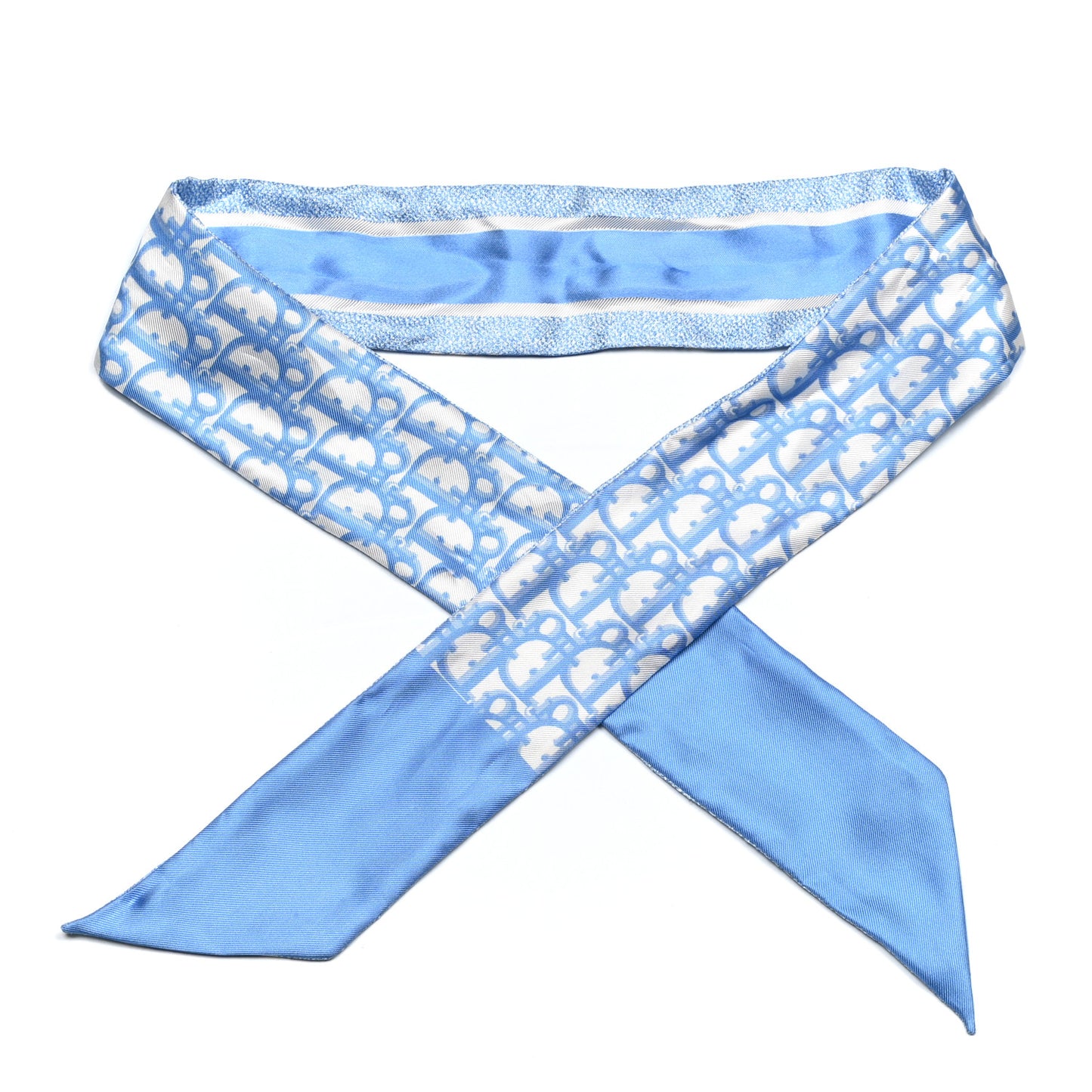 Silk Oblique Mitzah Scarf Cornflower Blue