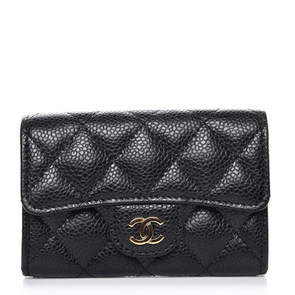 Chanel Caviar Quilted Flap Card Holder Black 1 of 8