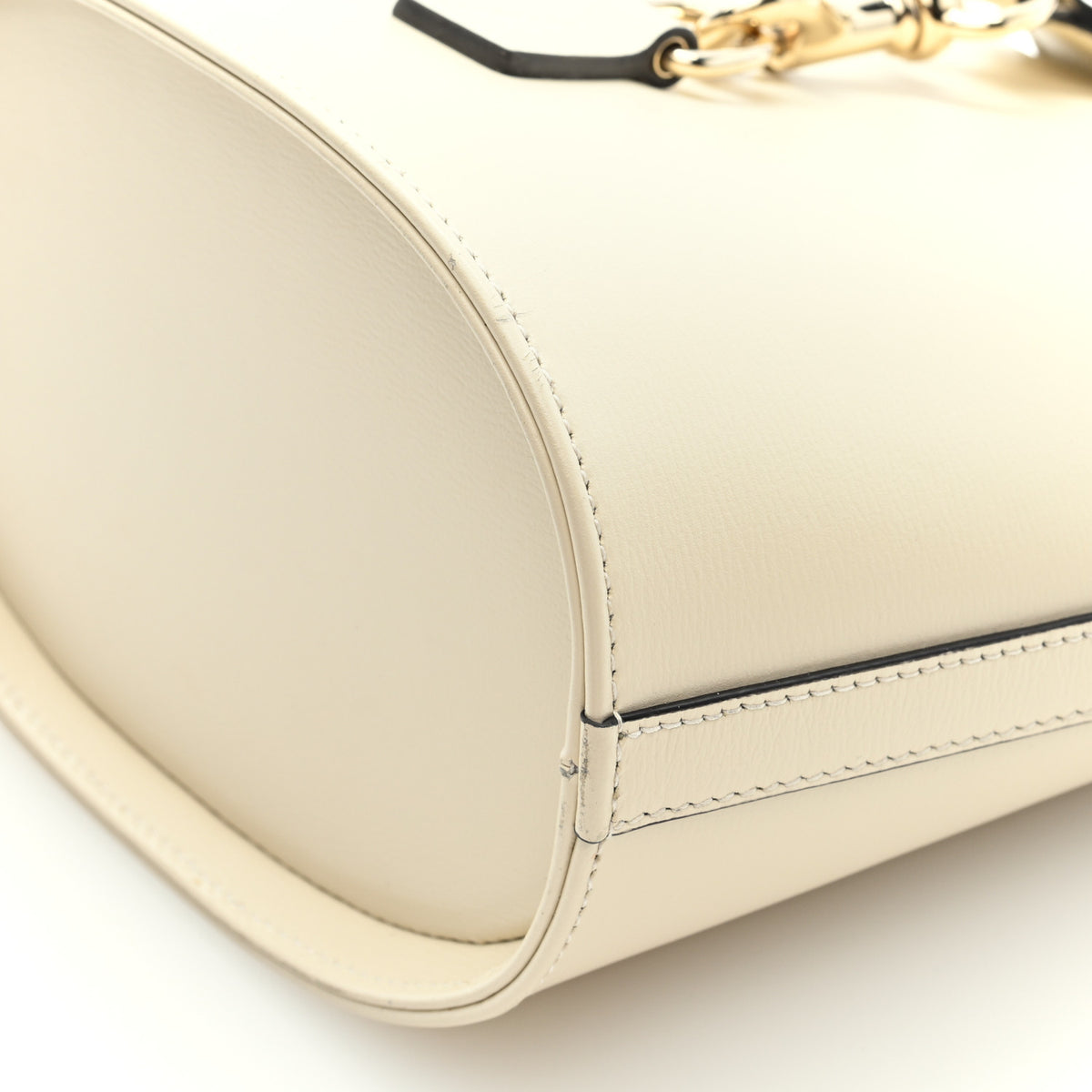 Tritone Calfskin Web Mini Ophidia Bucket Bag Ivory