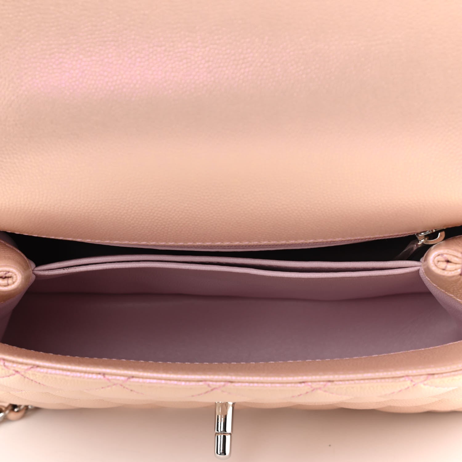 Chanel Iridescent Caviar Quilted Mini Coco Handle Flap Pink 5 of 9