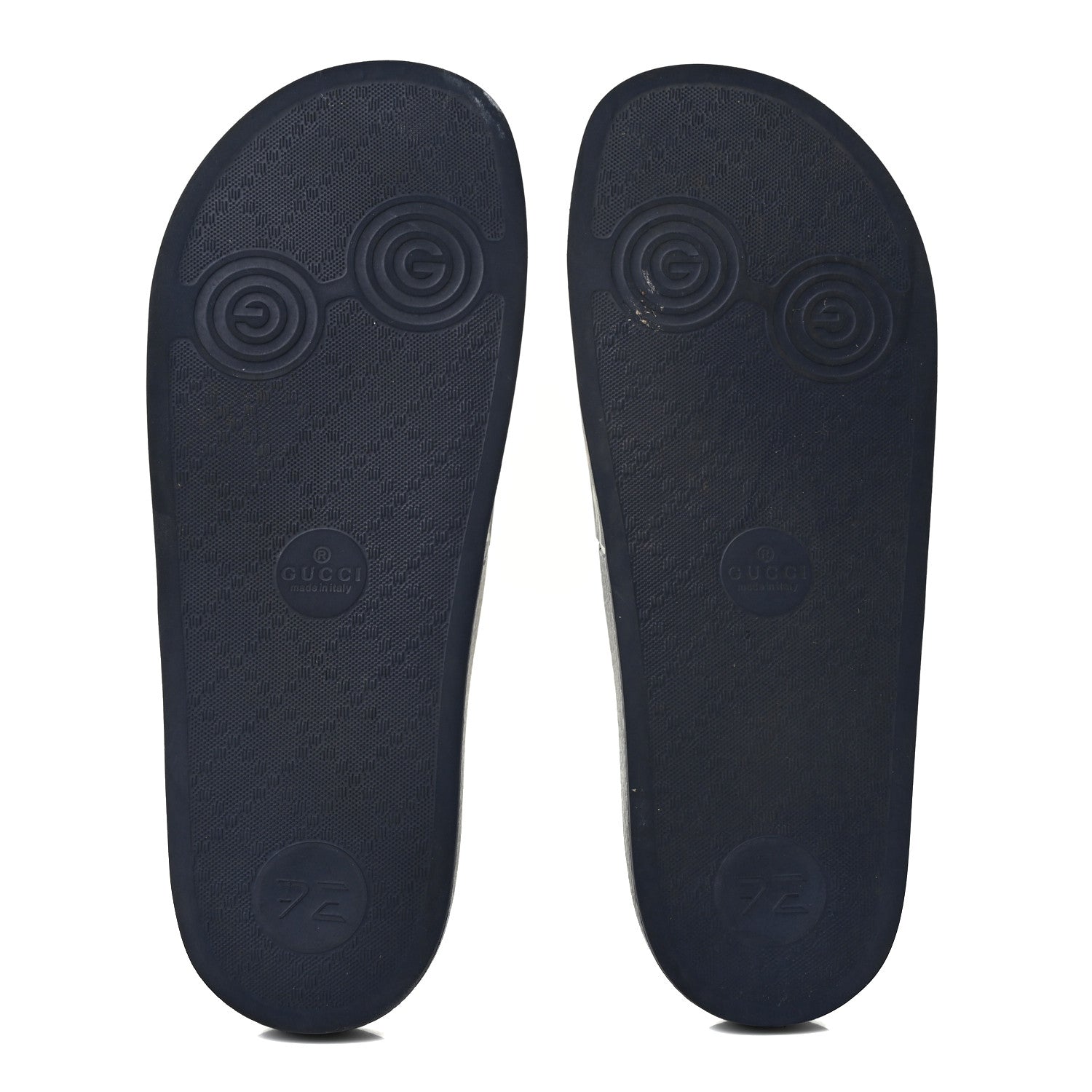 Gucci Calfskin GucciGhost Print Womens Slide Sandals 40 Blue Agata Hibiscus Red 5 of 9