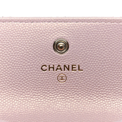 Chanel Iridescent Caviar Quilted Pearl On Top Coin Purse With Chain Light Pink 6 of 12