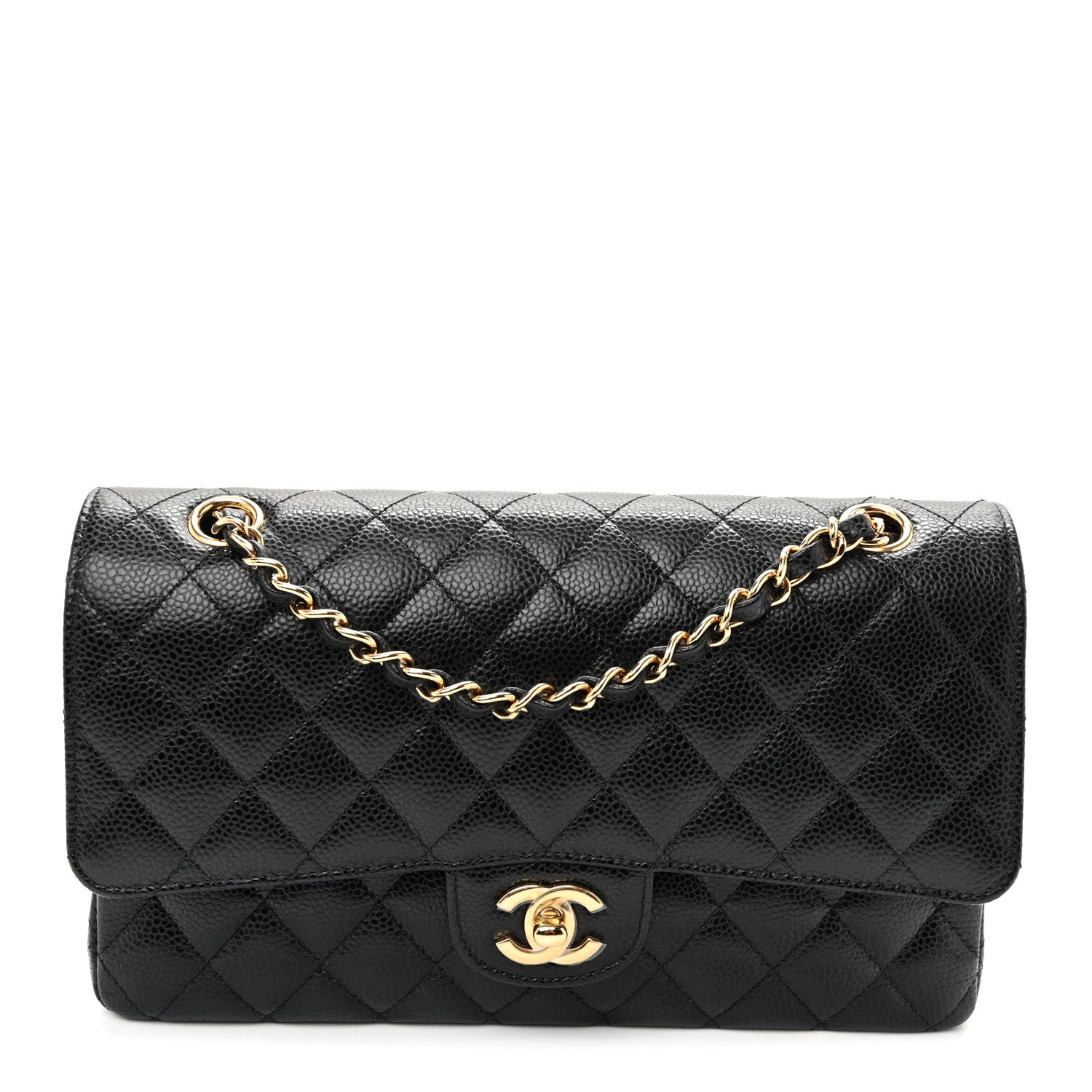 Chanel Caviar Quilted Medium Double Flap Black 1 of 10