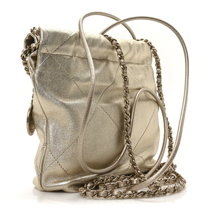 Chanel Metallic Lambskin Quilted Mini Chanel 22 Golden 3 of 10