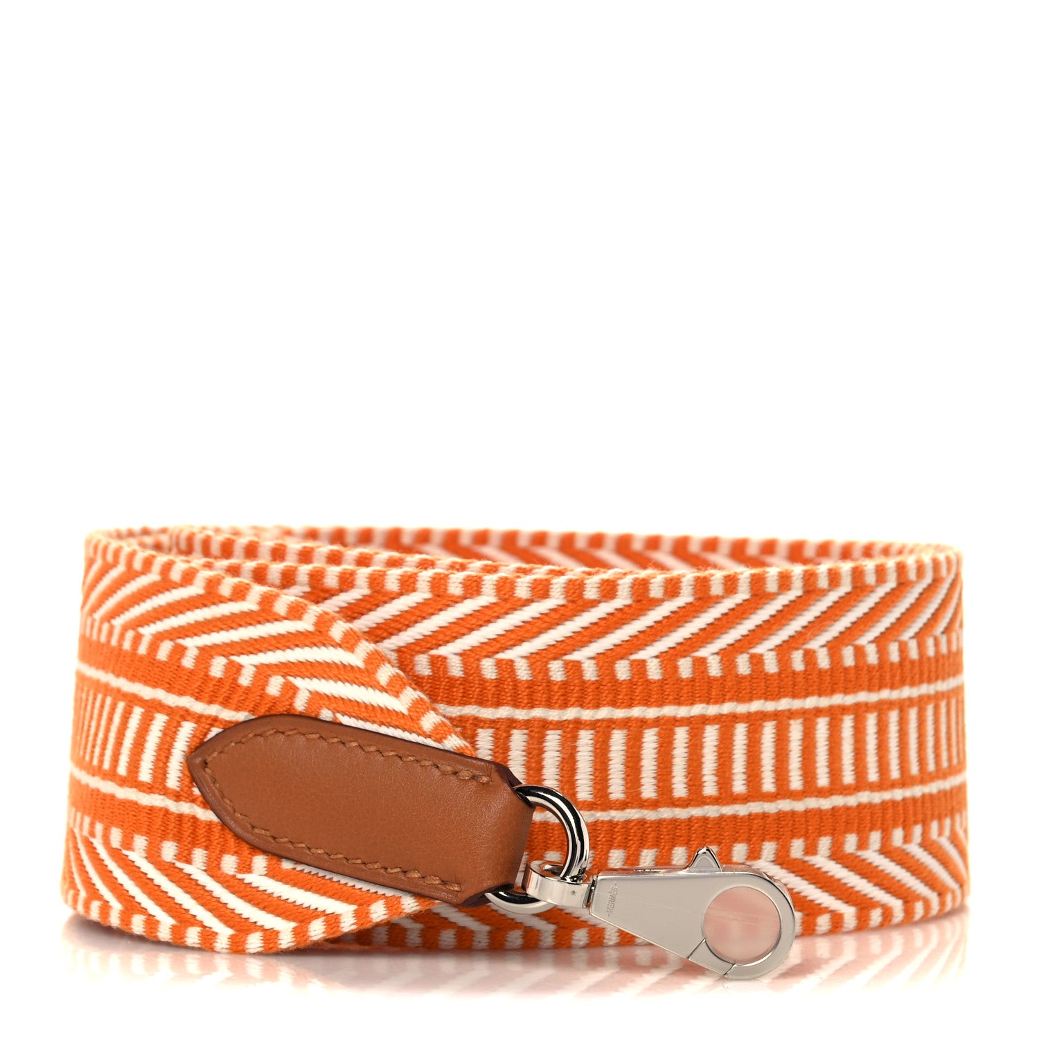 Hermes Toile Swift 50mm Sangle Cavale Shoulder Strap Ecru Abricot 1 of 5