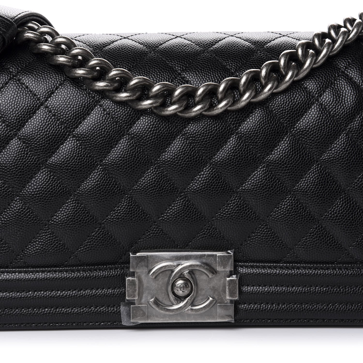 Chanel Caviar Quilted Medium Boy Flap Black 10 of 11
