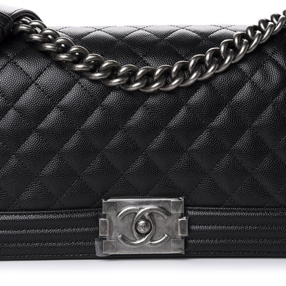 Chanel Caviar Quilted Medium Boy Flap Black 10 of 11