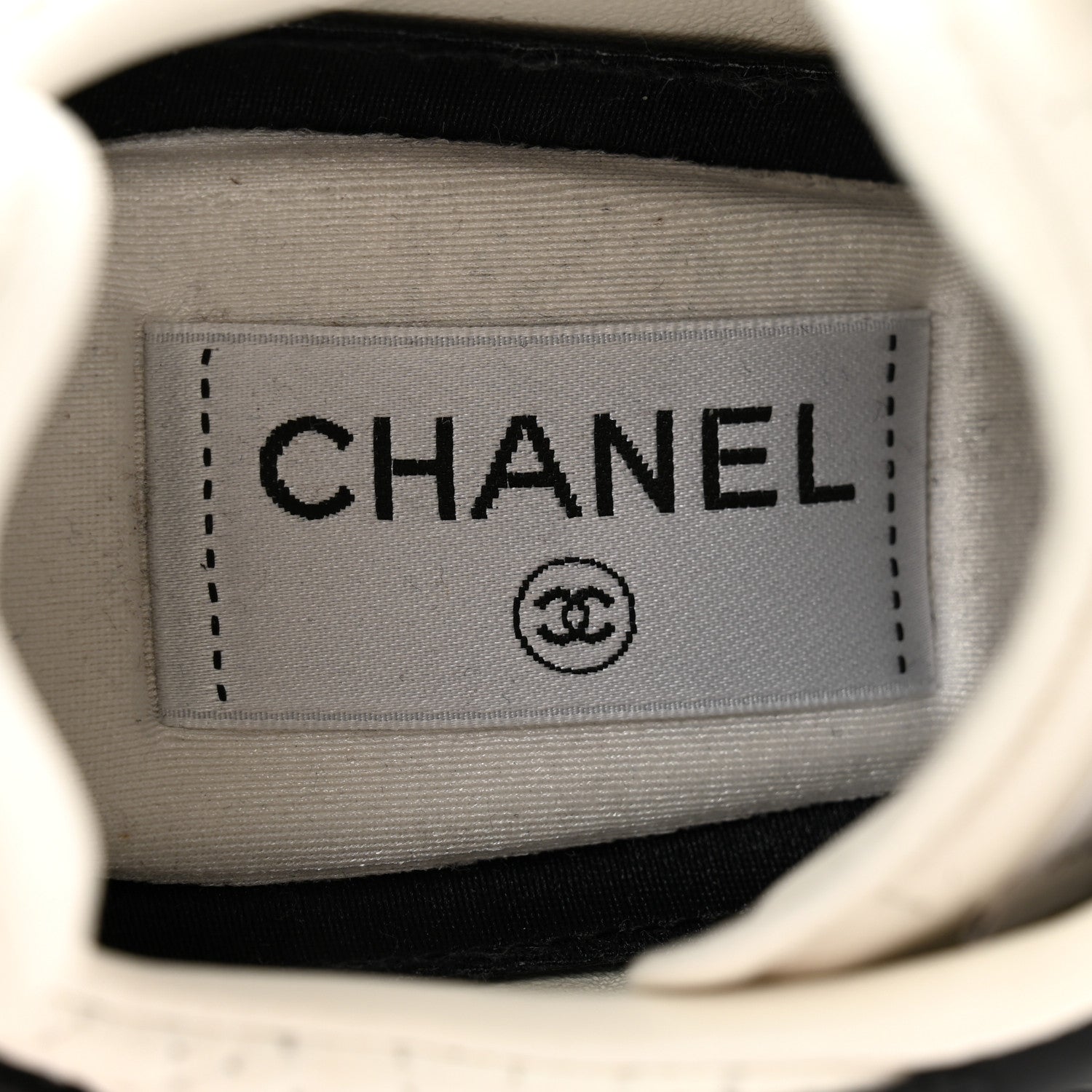 Chanel Nylon Suede Kidskin Calfskin Logo Sneakers 37 Black White 6 of 11
