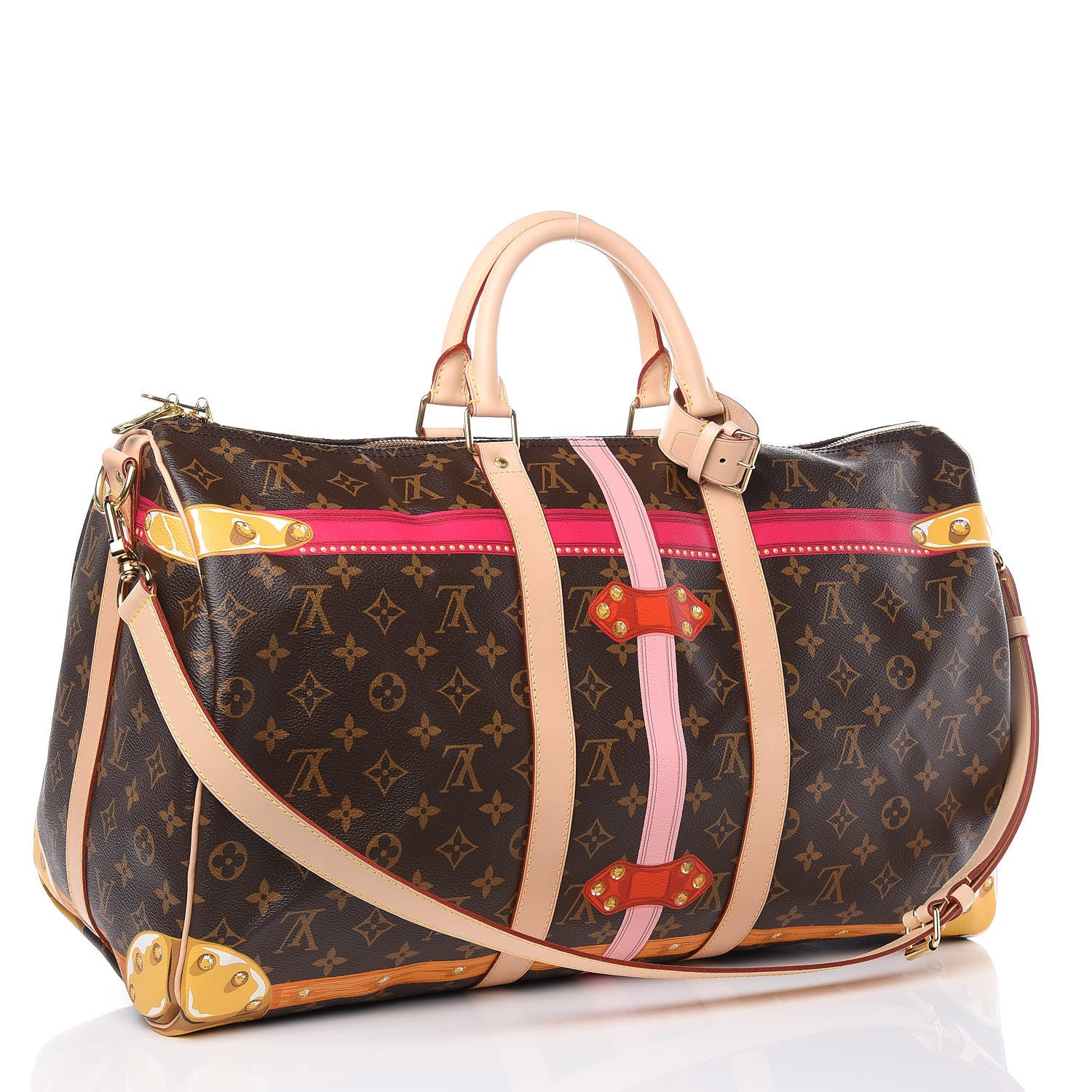 Louis Vuitton Monogram Summer Trunks Keepall Bandouliere 50 3 of 10